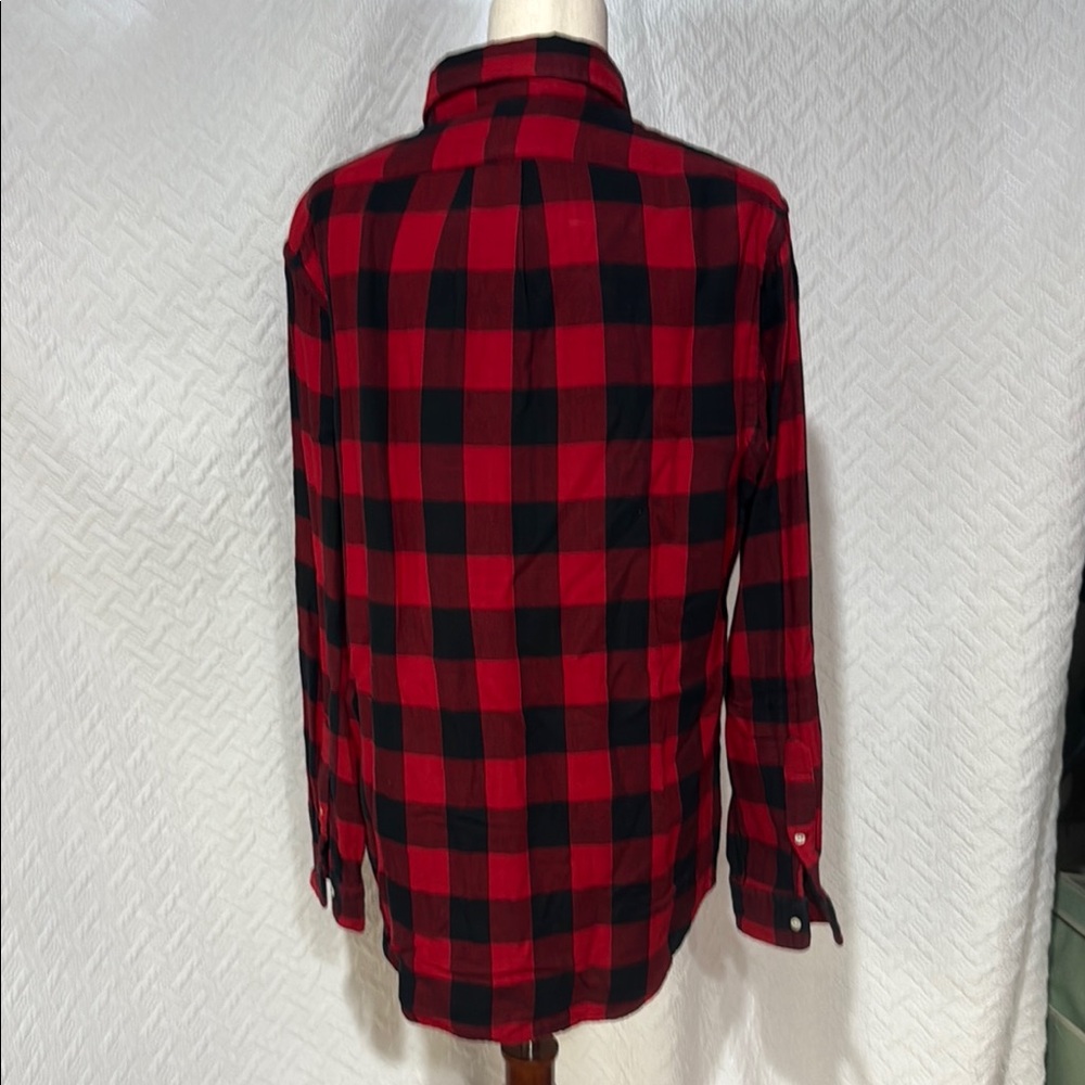 Polo by Ralph Lauren Red and Black Casual Button Down Shirt - Picture 3 of 3